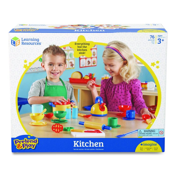 Pretend and Play Kitchen Set, Ages 3 and Up, 73 Pieces