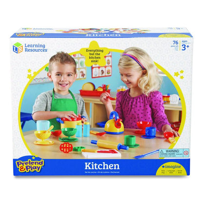 Pretend and Play Kitchen Set, Ages 3 and Up, 73 Pieces