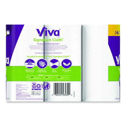 Signature Cloth Choose-A-Sheet Kitchen Roll Paper Towels,1-Ply, 5.1 x 11,White, 86 Sheets/Double Roll, 3 Rolls/PK, 8 Packs/CT