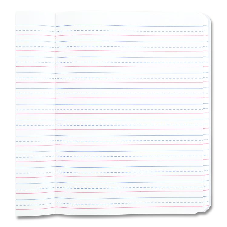 Primary Journal Creative Writing Composition Book, Manuscript Format, Blue/Black/White Cover, (100) 9.75 x 7.5 Sheets