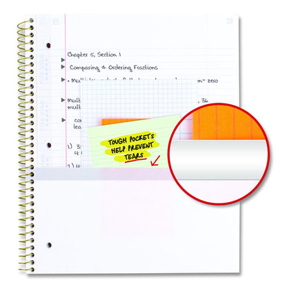 Style Wirebound Notebook, 1-Subject, Medium/College Rule, Randomly Assorted Cover Color, (80) 11 x 8.5 Sheets