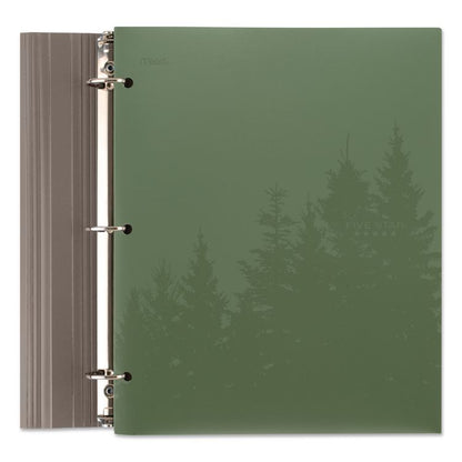 Recycled Plastic Two-Pocket Folder, Side: 3-Hole Punched, Accommodates 11 x 8.5 Sheets, Randomly Assorted Colors