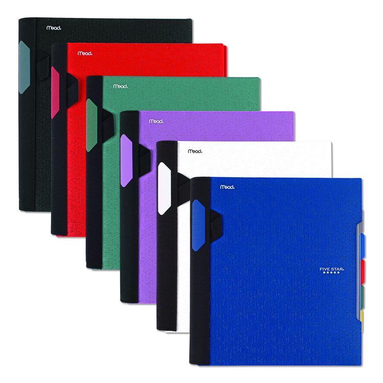 Advance Wirebound Notebook, 5-Subject, Medium/College Rule, Randomly Assorted Cover Color, (200) 11 x 8.5 Sheets