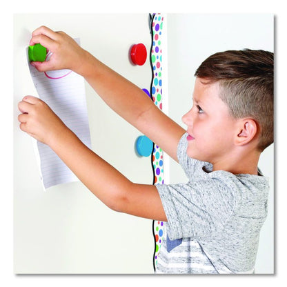 Super Strong Magnets, Small, 1.5" Diameter, Assorted Colors, 4 Pieces