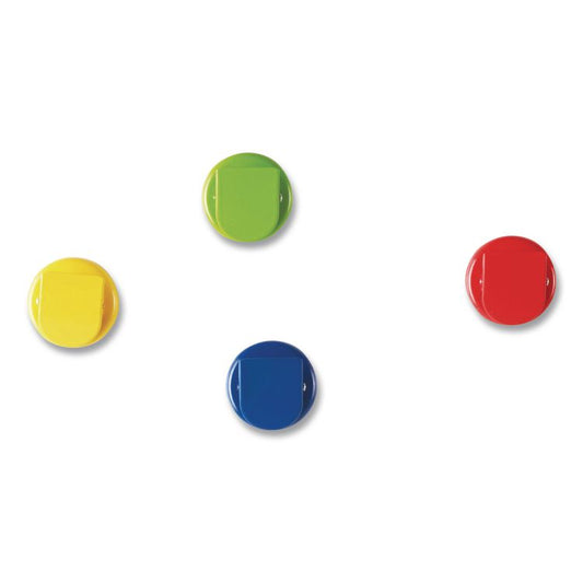 Super Strong Magntic Clips, Small, 1.5" Diameter, Assorted Colors, 4 Pieces