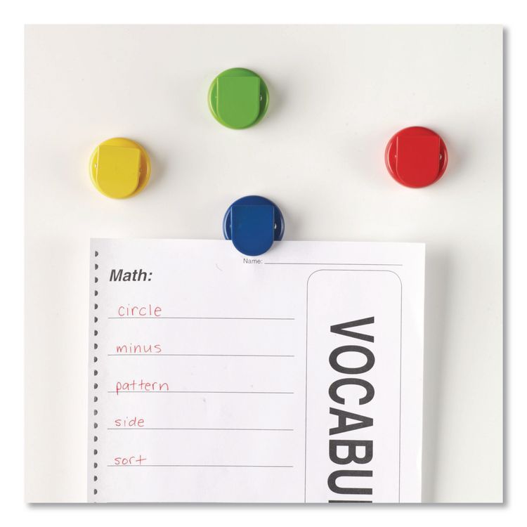 Super Strong Magntic Clips, Small, 1.5" Diameter, Assorted Colors, 4 Pieces
