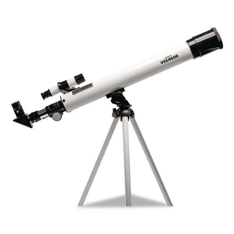 GeoSafari Vega 600 Telescope, 2 Elements, 30x to 150x Magnification, 50 mm Aperture, 600 mm Focal Length, Silver