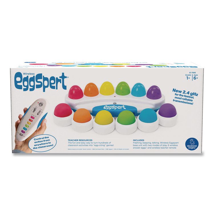 Wireless Eggspert with Six Student Buttons and One Teacher Remote, Ages 6 and Up, 8 Pieces