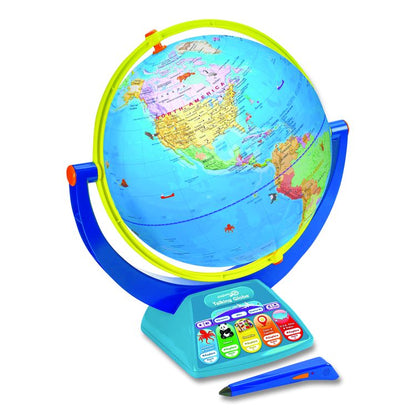 Geosafari Jr. Talking Globe, 12" dia, Semi-Meridian Mount, Blue Base