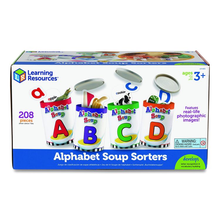 Alphabet Soup Sorters, Pre-K to K, 208 Pieces