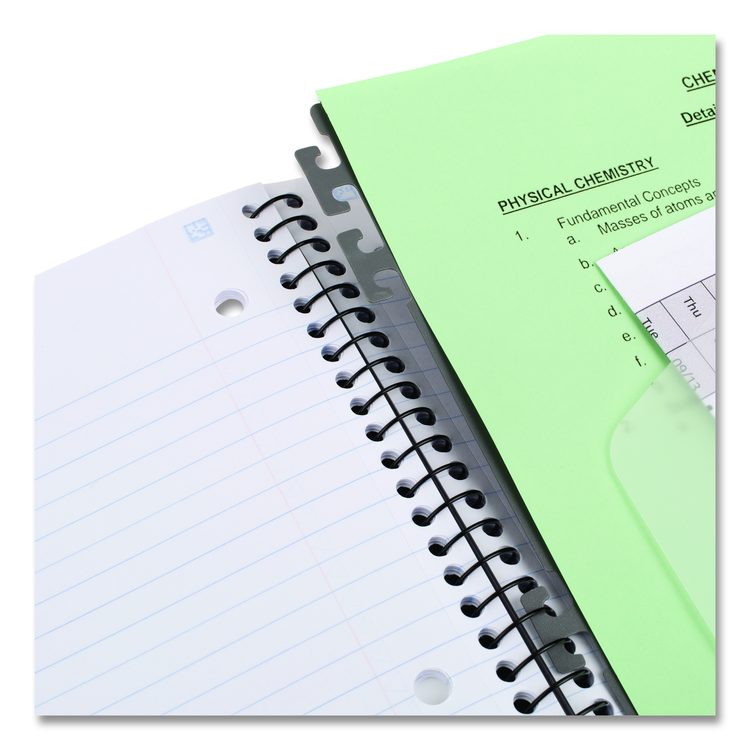 Advance Wirebound Notebook, 3-Subject, Medium/College Rule, Randomly Assorted Cover Color, (150) 11 x 8.5 Sheets