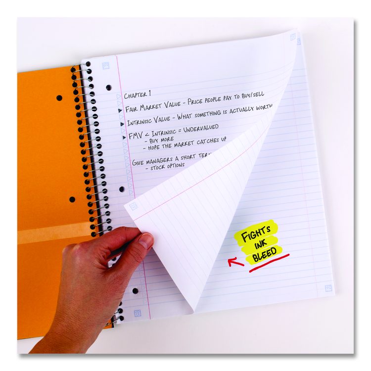 Wirebound Notebook, 5-Subject, Medium/College Rule, Assorted Cover Colors, (200) 11 x 8.5 Sheets, 2/Pack