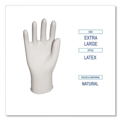 General-Purpose Latex Gloves, Powder-Free, X-Large, 4.4 mil Thick, 9.5" Long, Natural, 100/Box, 10 Boxes/Carton