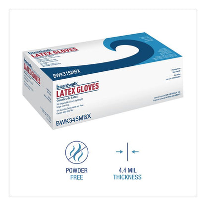 General-Purpose Latex Gloves, Powder-Free, Medium, 4.4 mil Thick, 12" Long, Natural, 100/Box