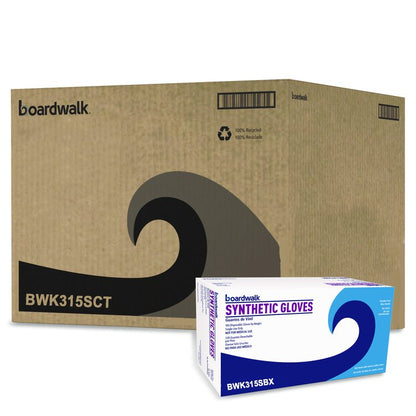 Powder-Free Synthetic Vinyl Gloves, Small, 4 mil Thick, 9.5" Long, Cream, 100/Box, 10 Boxes/Carton