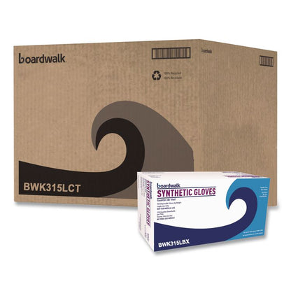 Powder-Free Synthetic Vinyl Gloves, Large, 4 mil Thick, 9.5" Long, Cream, 100/Box, 10 Boxes/Carton