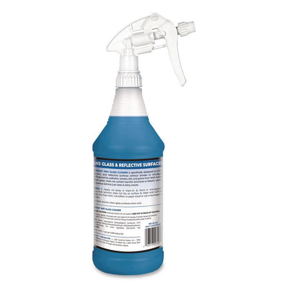Pro Glass Cleaner Ready-To-Use, 32 oz Spray Bottle, 12/Carton