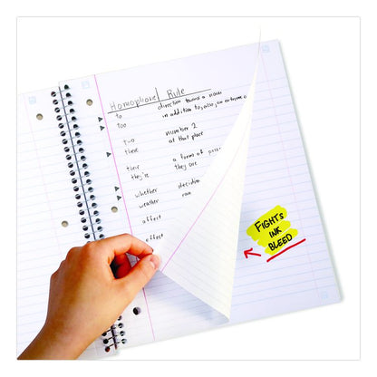 Wirebound Notebook, 1-Subject, Wide/Legal Rule, Black Cover, (100) 10.5 x 8.63 Sheets