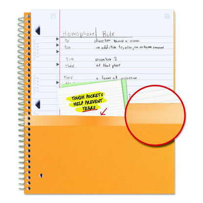 Wirebound Notebook, 1-Subject, Wide/Legal Rule, Black Cover, (100) 10.5 x 8.63 Sheets
