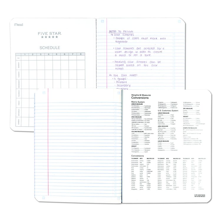 Composition Book, Medium/College Rule, Randomly Assorted Cover Color, (80) 9.75 x 7.5 Sheets