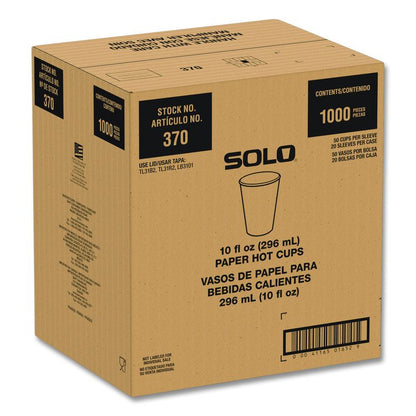 Recycled Content PCF Paper Hot Cups, ProPlanet Seal, 10 oz, White/Blue, 1,000/Carton