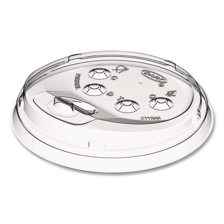 Prima Strawless Plastic Lids, Fits 30 oz to 32 oz Cold Cups, Clear, 100/Sleeve, 12 Sleeves/Carton