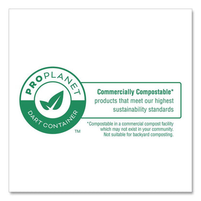 Compostable Molded Fiber Dinnerware, ProPlanet Seal, Platter, 12" Diameter, Natural, 500/Carton