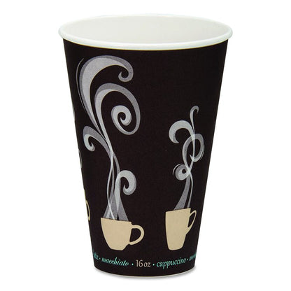 Thermoguard Insulated Paper Hot Cups, 16 oz, Steam Print Design, 600/Carton