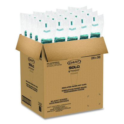 Thermoguard Insulated Paper Hot Cups, 16 oz, White Sustainable Forest Design, 30/Pack