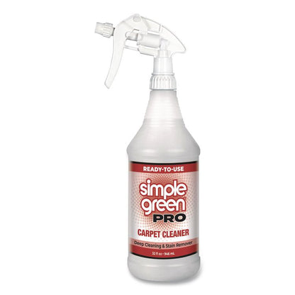 Pro Carpet Cleaner Ready-To-Use, Unscented, 32 oz Spray Bottle, 12/Carton