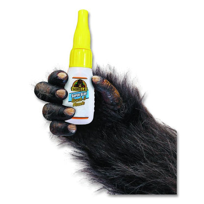 Super Glue with Brush and Nozzle Applicators, 0.35 oz, Dries Clear