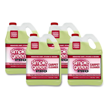 Pro Carpet Cleaner, Unscented, 1 gal Bottle, 4/Carton