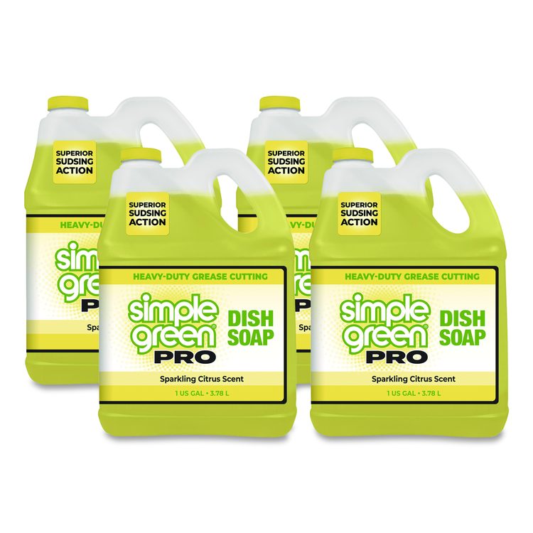 Pro Dish Soap, Sparkling Citrus Scent, 1 gal Bottle, 4/Carton
