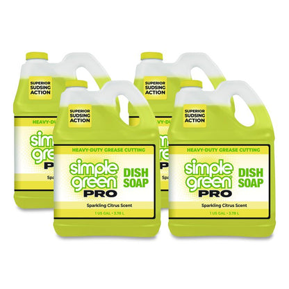 Pro Dish Soap, Sparkling Citrus Scent, 1 gal Bottle, 4/Carton