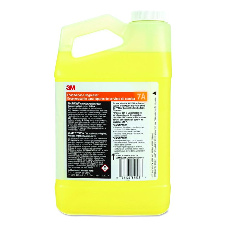 Food Service Degreaser Concentrate 7A, 0.5 gal Bottle, 4/Carton