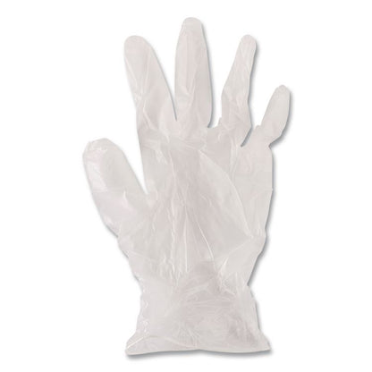 General Purpose Vinyl Gloves, Powder-Free, Large, 2.6 mil Thick, 9.5" Long, Clear, 100/Box, 10 Boxes/Carton
