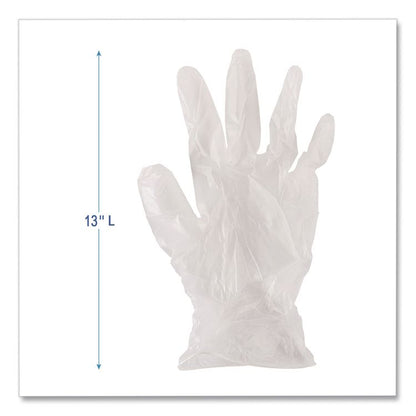 General Purpose Vinyl Gloves, Powder-Free, Medium, 2.6 mil Thick, 9.5" Long, Clear, 100/Box, 10 Boxes/Carton