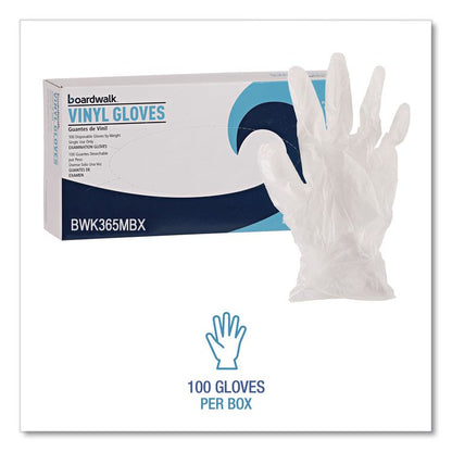 General Purpose Vinyl Gloves, Powder-Free, Medium, 2.6 mil Thick, 9.5" Long, Clear, 100/Box, 10 Boxes/Carton