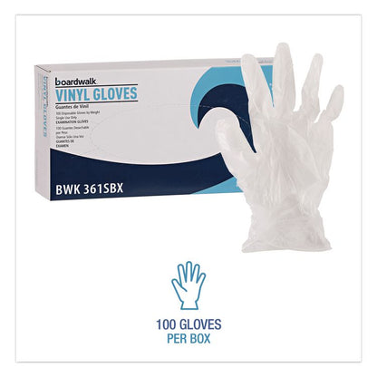 Exam Vinyl Gloves, Powder-Free, Large, 3.6 mil Thick, 9.5" Long, Clear, 100/Box, 10 Boxes/Carton