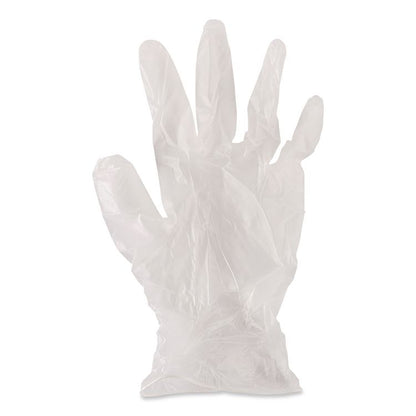 Exam Vinyl Gloves, Powder-Free, Medium, 3.6 mil Thick, 9.5" Long, Clear, 100/Box