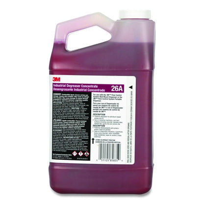 Industrial Degreaser Concentrate 26A, 0.5 gal Bottle, 4/Carton