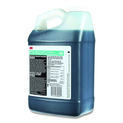 Bathroom Disinfectant Cleaner Concentrate 4A, Baby Powder Scent, 0.5 gal Bottle, 4/Carton