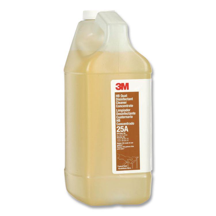HB Quat Disinfectant Cleaner Concentrate, Unscented, For Flow Control System and Twist 'n Fill System, 1 gal Bottle