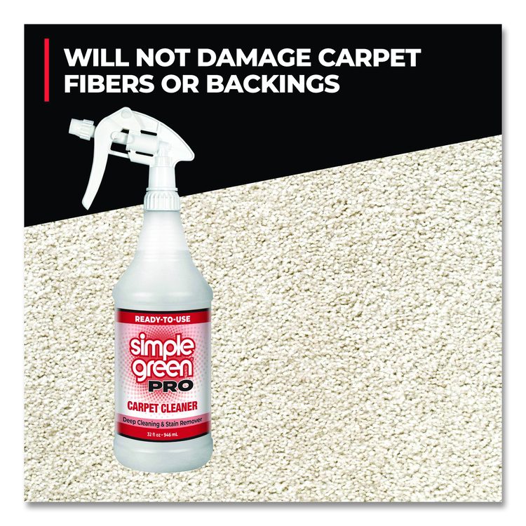 Pro Carpet Cleaner Ready-To-Use, Unscented, 32 oz Spray Bottle, 12/Carton