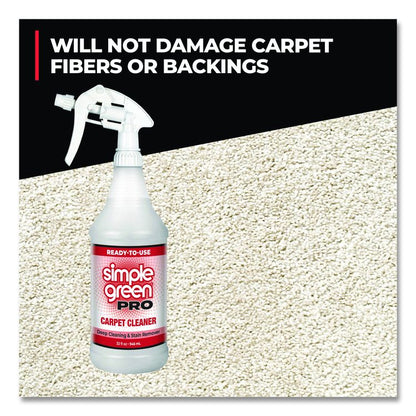 Pro Carpet Cleaner Ready-To-Use, Unscented, 32 oz Spray Bottle, 12/Carton