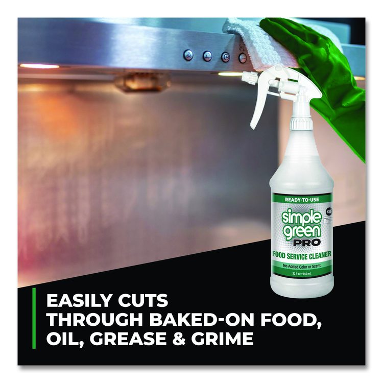 Pro Food Service Cleaner Ready-To-Use, 32 oz Spray Bottle, 12/Carton