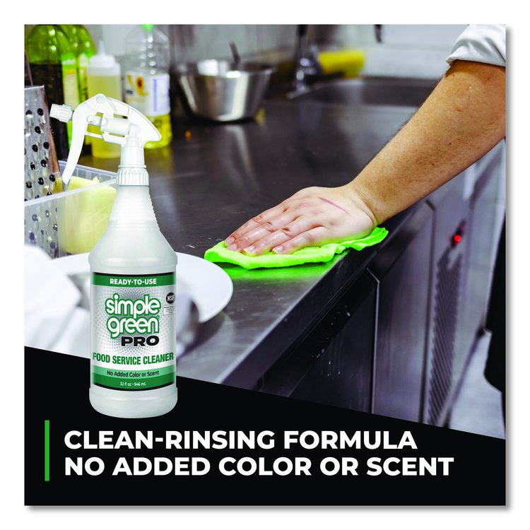 Pro Food Service Cleaner Ready-To-Use, 32 oz Spray Bottle, 12/Carton