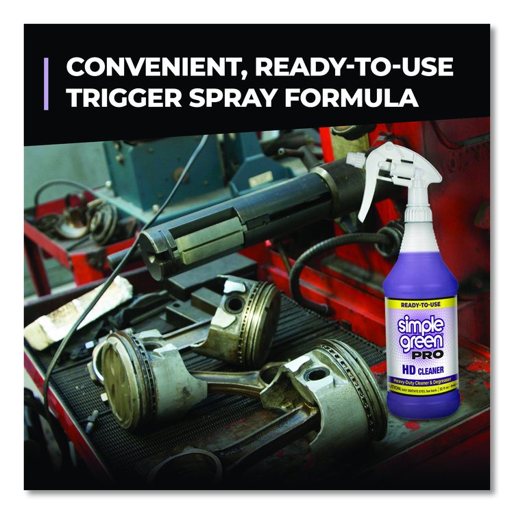 Pro HD Cleaner Ready-To-Use, 32 oz Spray Bottle, 12/Carton
