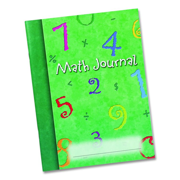 Math Journal, Graph Ruled/College Ruled, Green Cover, (64) 9 x 7 Sheets, 10 Journals