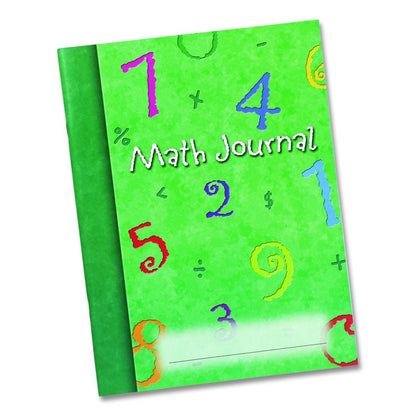 Math Journal, Graph Ruled/College Ruled, Green Cover, (64) 9 x 7 Sheets, 10 Journals